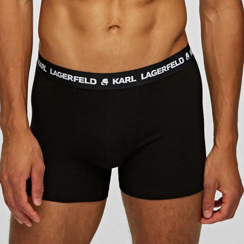 Lot de 3 boxers logotes coton Karl Lagerfeld - Noir