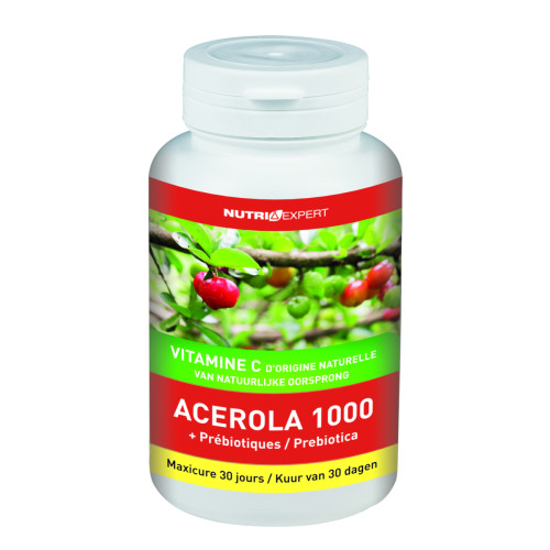 Nutri-expert - Vitamine C Acerola 1000 - Booste Immunité - 60 comprimés - Produits bien etre relaxation
