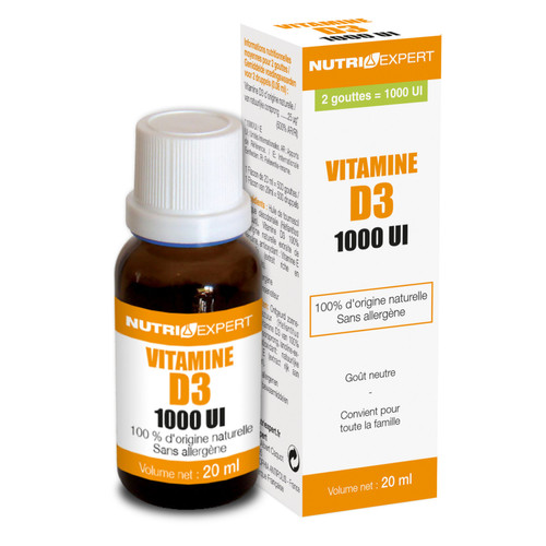 Nutri-expert - Vitamine D3  - 1000 Ui - Cosmetique homme