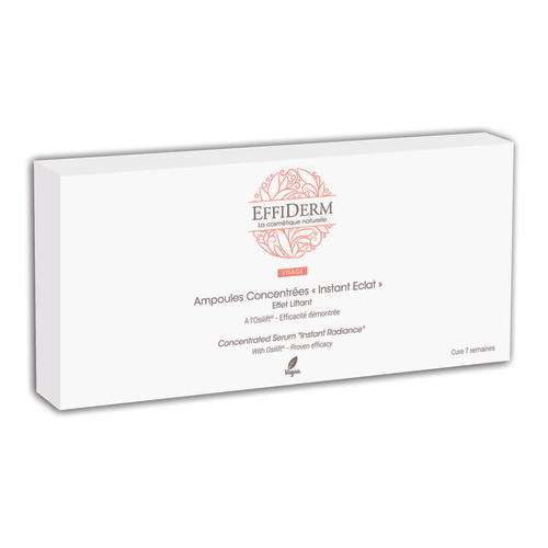 Effiderm - Ampoules Concentrees Instant Eclat - Cosmetique homme