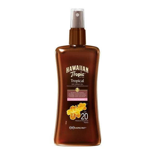 Hawaiian Tropic - Spray Huile Sèche Protectrice Bronzage Parfait A La Noix De Coco Et Goyave - Spf 20 - Cosmetique homme