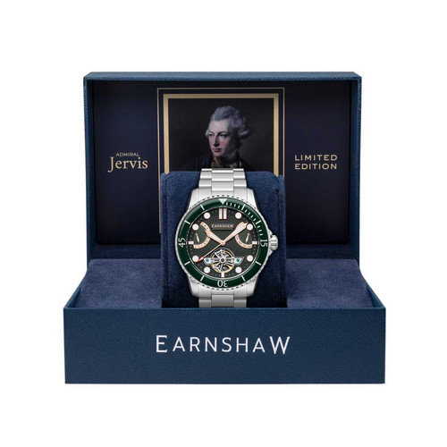 Montre Homme Earnshaw Jervis ES-8134-33 - Bracelet Acier Argent