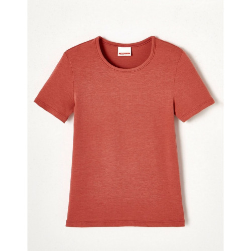 Damart - Tee-shirt Manches Courtes Rose Terracotta - Mode homme