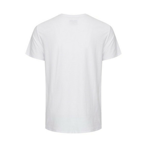 Tee-shirt manches courtes blanc en coton imprimé