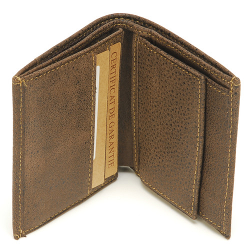 Porte-monnaie et carte Homme  Arthur & Aston en cuir Châtaigne
