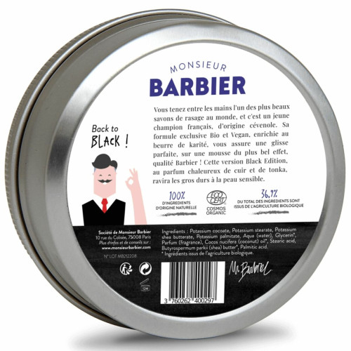 Savon De Rasage Traditionnel Better Shave Black Edition 150 Ml Monsieur Barbier