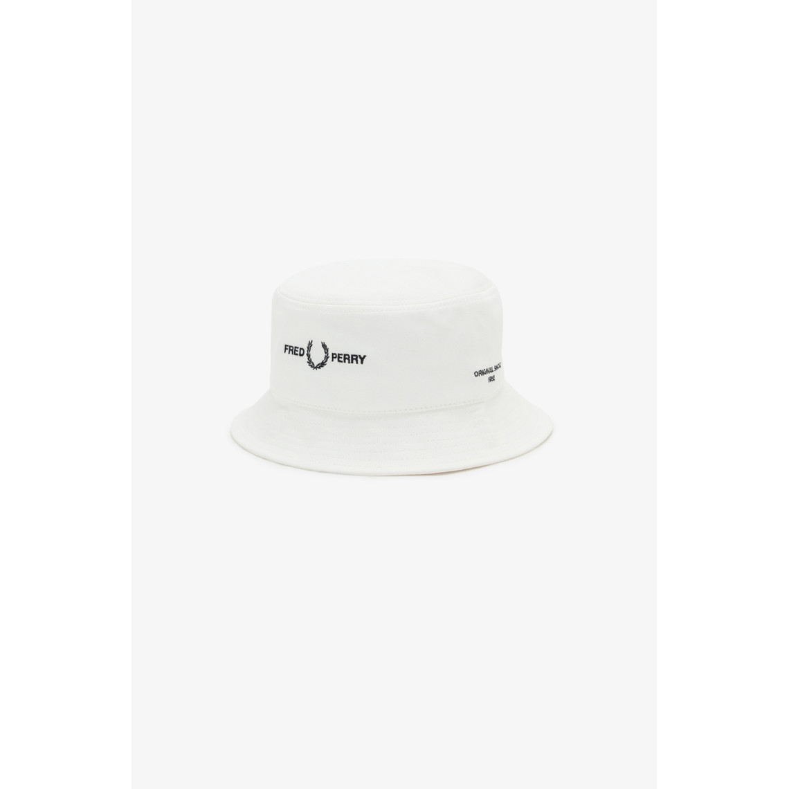 Chapeau blanc avec marque en Twill en coton