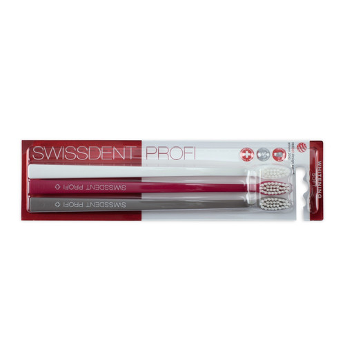 Swissdent - Coffret de Brosses à dent blancheur - blanc, rose, gris - Promos cosmétique et maroquinerie