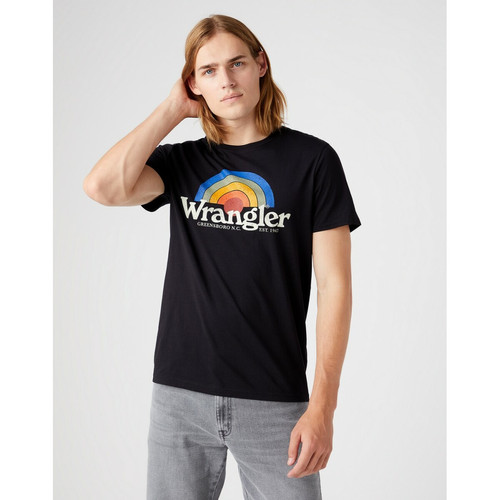 Wrangler - T-Shirt noir Homme - T shirt polo homme