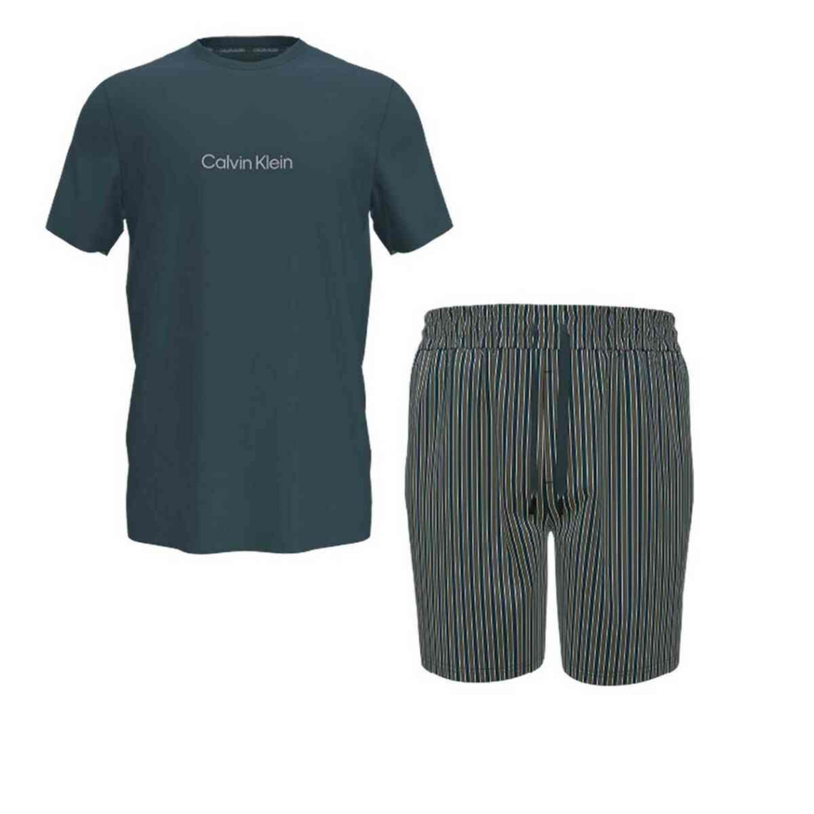 Ensemble pyjama t-shirt à manches courtes et short - multicolore Calvin Klein Underwear en coton