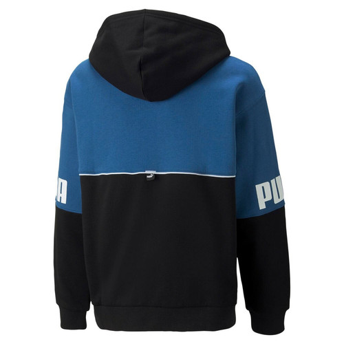 Sweatshirt garcon en coton bicolore PWR CLB bleu