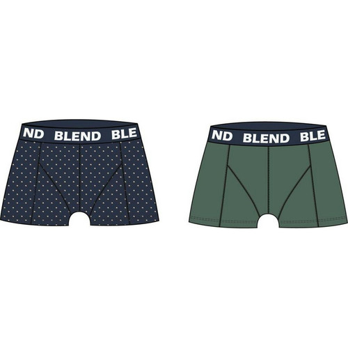 Blend - Boxer bleu/vert Homme - Promotions Mode HOMME