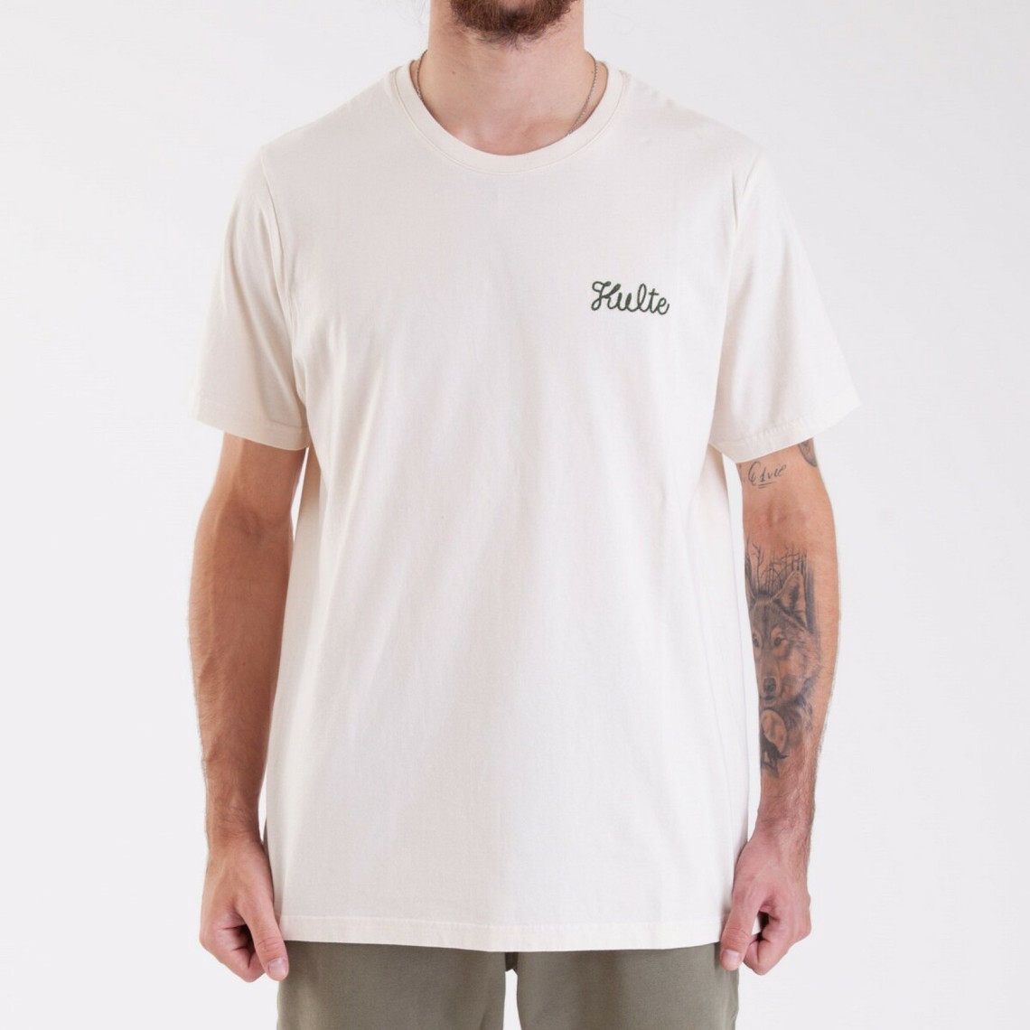 tee-shirt corpo script blanc en coton