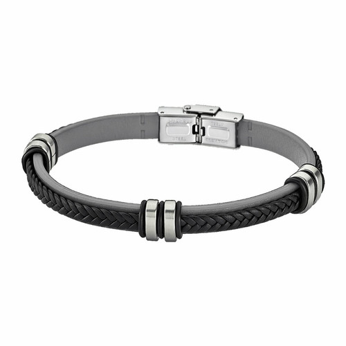 Bracelet Urban Man LS1829-2-4 - Bracelet Cuir Gris Acier Homme