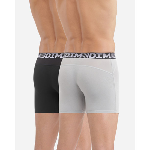 Lot de 2 boxers longs 3D FLEX AIR X2 - multicolore Dim Underwear en coton