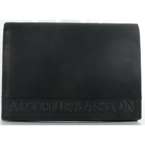 Arthur & Aston - PORTEFEUILLE 3 VOLETS DEPLIANT - Cuir de Vachette Noir - Porte cartes portefeuille homme