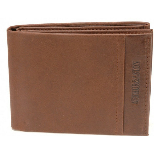 Arthur & Aston - Portefeuille 3 Volets - Cuir de Vachette Marron - Porte cartes portefeuille homme