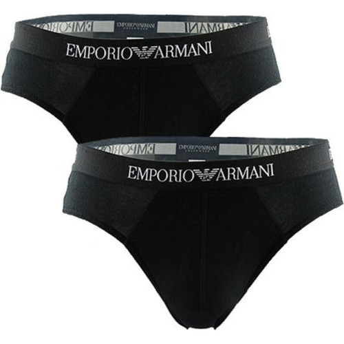 Emporio Armani Underwear - PACK ECONOMIQUE DE 2 SLIPS - Pur Coton Noir - Emporio armani underwear homme