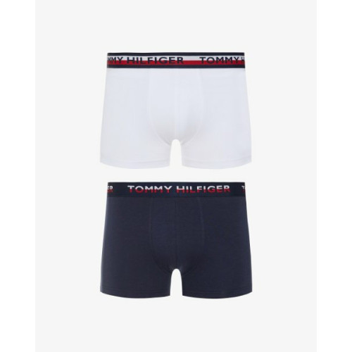 Tommy Hilfiger Underwear - Lot de 2 Boxers Coton - Ceinture Elastique Tommy Bleu Marine / Blanc - Tommy hilfiger underwear maroquinerie