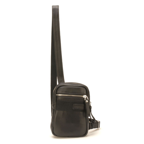 Arthur & Aston - Mini sac bandoulière Arthur & Aston -  cuir noir Noir - Besace homme messenger