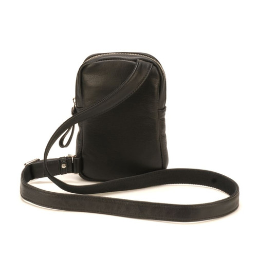 Mini sac bandoulière Arthur & Aston -  cuir noir Noir