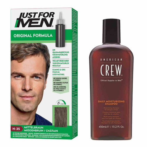 Just For Men - Coloration Cheveux & Shampoing Châtain - Pack - Teinture cheveux homme