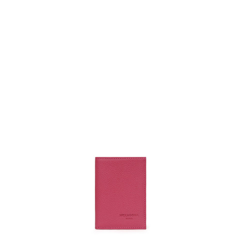 Hexagona - Porte-cartes Cuir CONFORT Fuchsia Milo - Porte carte cuir homme