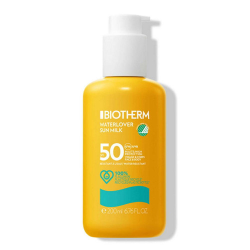 Biotherm - Lait protection solaire SPF50 Waterlover - Creme solaire homme corps