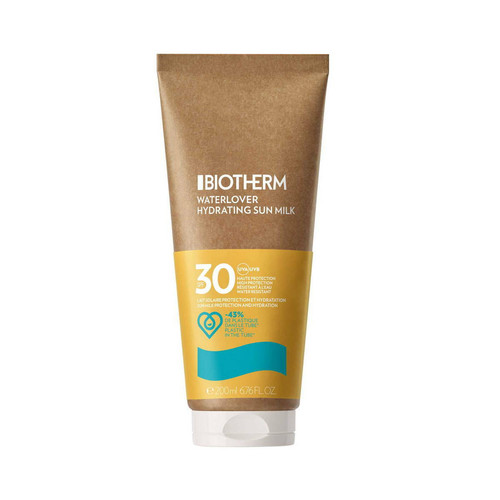 Biotherm - Lait Solaire Hydratant Spf 30 Waterlover - Tube Eco-Conçu - Crème Solaire Visage HOMME Biotherm Homme