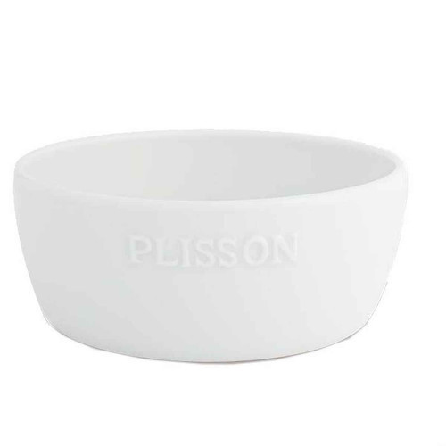Plisson - Bol A Raser Blanc Porcelaine - Logo Plisson - Accessoires rasage homme