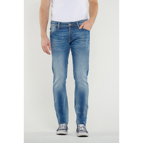 Le Temps des Cerises - Jeans ajusté stretch 700/11, longueur 33 bleu en coton Noel - Vetements homme