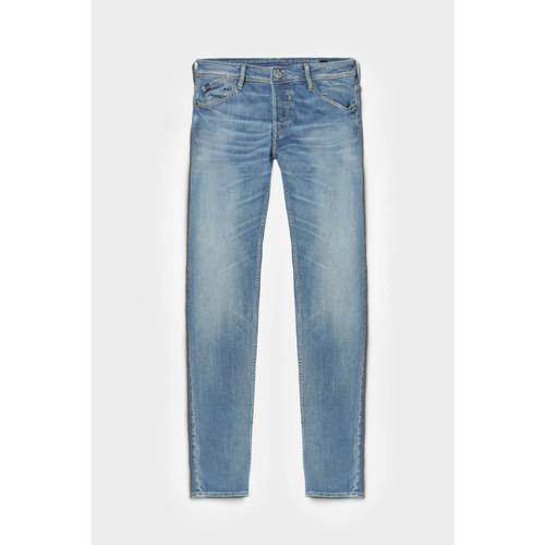 Jeans ajusté stretch 700/11, longueur 33 bleu en coton Noel