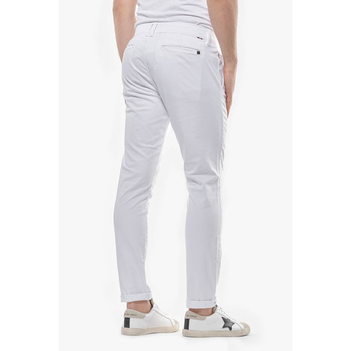 Pantalon Chino Slim Jas Blanc en coton