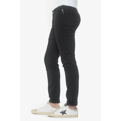 Pantalon chino slim Jas noir en coton