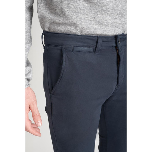 Pantalon chino Jogg Kurt marine blanc en coton