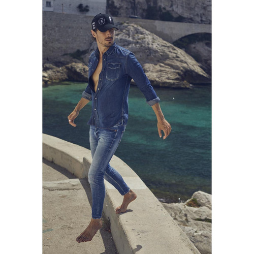 Le Temps des Cerises - Chemise en jeans JUANITO - Promos cosmétique et maroquinerie