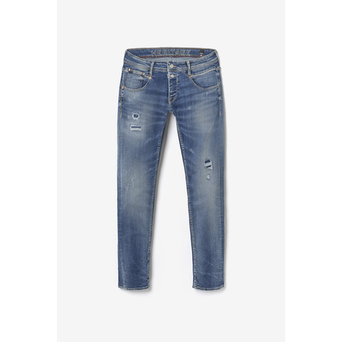 Jeans regular, droit 800/12, longueur 33 bleu en coton Ezra Le Temps des Cerises