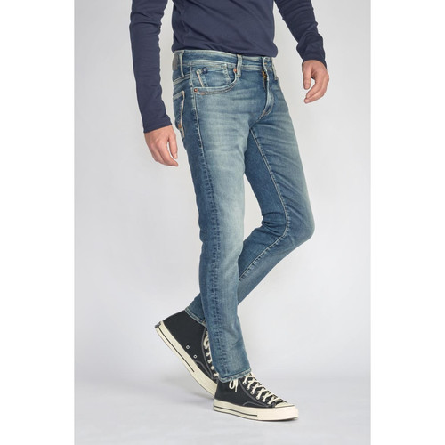 Jeans ajusté BLUE JOGG 700/11, longueur 34 bleu en coton Neal Le Temps des Cerises