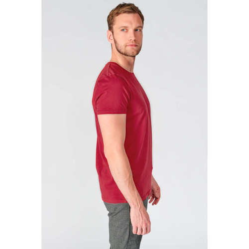 T-shirt Brown bordeaux rouge en coton