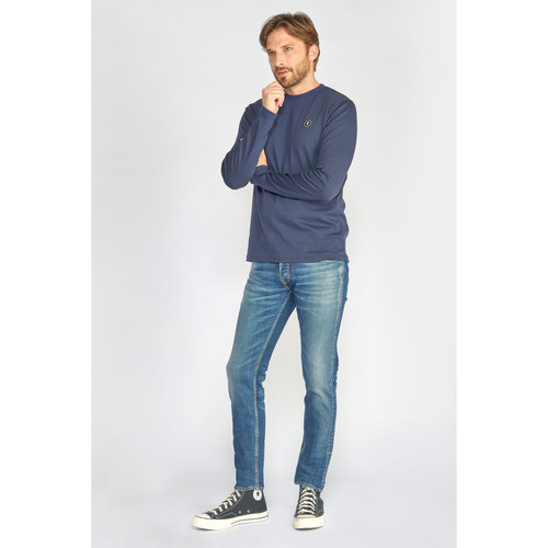 Le Temps des Cerises - Jeans ajusté stretch 700/11, longueur 33 bleu en coton Dylan - Jean homme