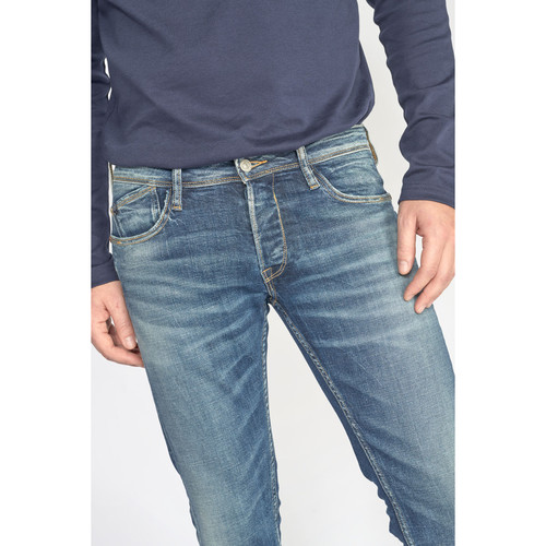 Jeans ajusté stretch 700/11, longueur 33 bleu en coton Dylan Le Temps des Cerises