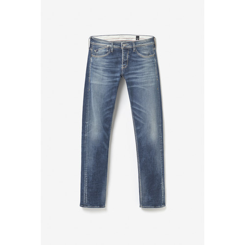 Jeans ajusté stretch 700/11, longueur 33 bleu en coton Dylan