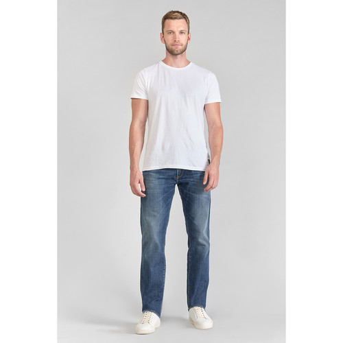 Le Temps des Cerises - Jeans regular, droit 800/12, longueur 34 bleu en coton Blaine - Mode homme
