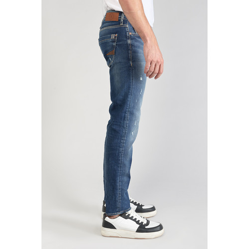 Jeans ajusté stretch 700/11, longueur 34 bleu en coton Walt