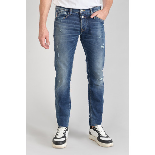 Le Temps des Cerises - Jeans ajusté stretch 700/11, longueur 34 bleu en coton Walt - Promos cosmétique et maroquinerie