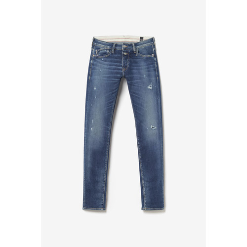 Jeans ajusté stretch 700/11, longueur 34 bleu en coton Walt