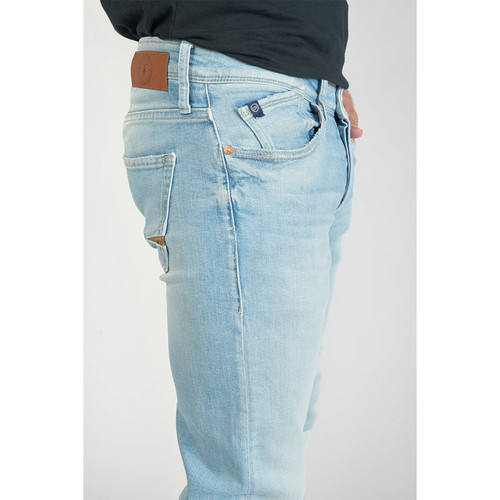 Jeans ajusté stretch 700/11, longueur 34 bleu en coton Omar Le Temps des Cerises