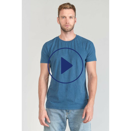T-shirt Brown bleu délavé en coton