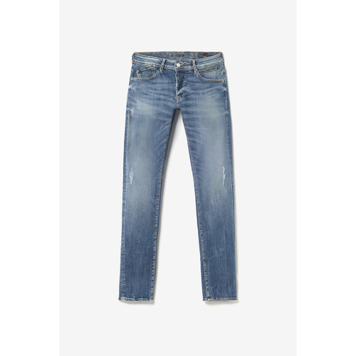 Jeans ajusté stretch 700/11, longueur 34 bleu en coton Thad