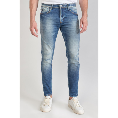 Jeans skinny POWER, 7/8ème bleu en coton Sean Le Temps des Cerises